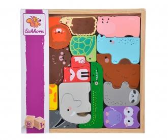 Animalset en boîte en bois
