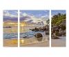 Evening Mood in Paradise Triptych - Painting by Numbers
