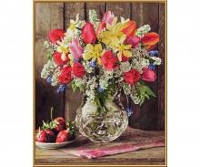 Greetings from a Cottage Garden 40 x 50 cm - Painting by Numbers