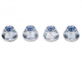 4 mm Flange Lock Nut, model hardware, 4 pcs.