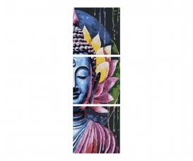 Buddha Triptych - Painting by Numbers