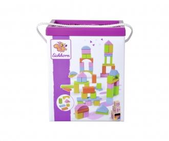 Coloured Wooden Blocks - 75 Pieces