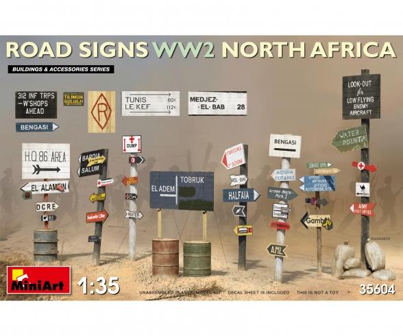 1:35 WW2 Set de panneaux de signalisation N. Afrika