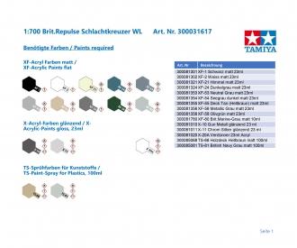 1:700 Brit. Repulse Battle Cruiser WL