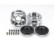 2-Piece Mesh Wheels Black, RC wheel set, 1:10