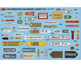 1:35 WW2 Ger. Road Signs Ardennes  1945