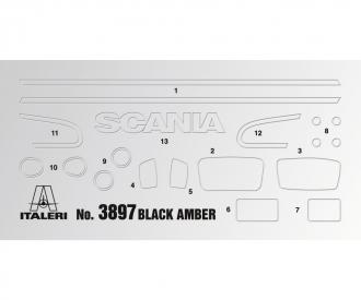 Scania R730 V8 Black Amber 1:24 Model Kit