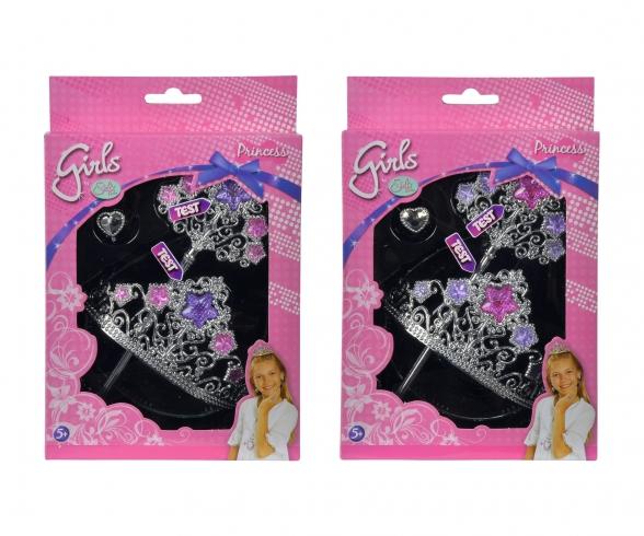 Simba Steffi Love Prinzessinnen-Set – Tiara & Zauberstab Mit Licht, Fingerring, Für Mädchen Ab 5