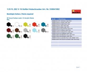 1:35 FL 282 V-16 Kolibri Hubschrauber