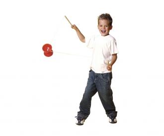 Diabolo Kunststoff mit Holzstäben, 4-sort.