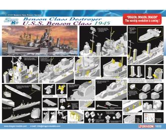 1:350 Destroyer USS Benson DD-421, 1945