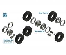 European Tractors TYRES and RIMS 1:24 kit