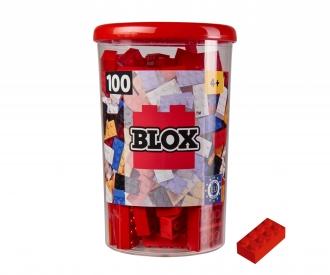 Blox 100 red 8 pin Bricks in Box