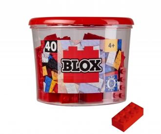 Blox - 40 briques de 8 rouges - compatibles avec les briques de jeu connues