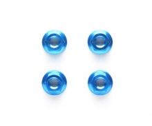 TRF 4mm/M4 Al.Serrated Nut Blue anod.(4)