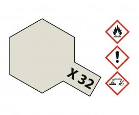 X-32 Titanium Silver Gloss, acrylic paint, 10 ml