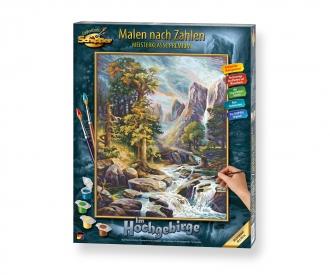 Paysage de hautes montagnes - peinture par numéros