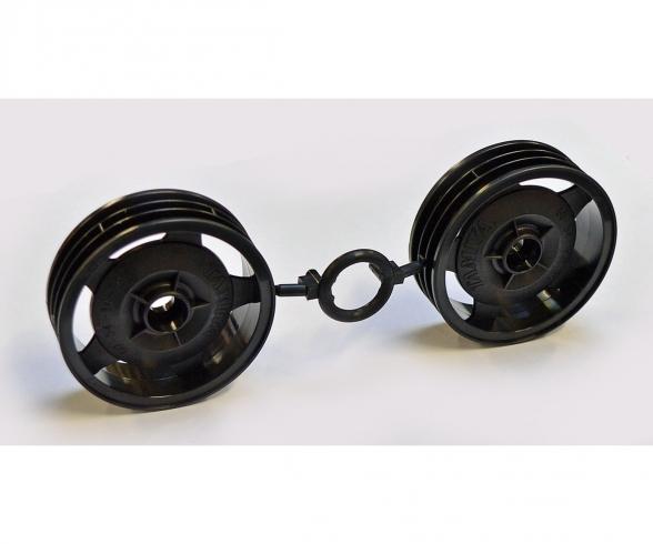 Front Wheels, replacement part, black pair