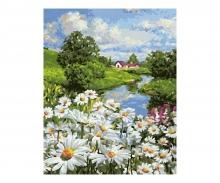 Meadow with Daisies 24 x 30 cm - Painting by Numbers