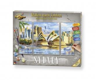 Sydney Triptych - Painting by Numbers