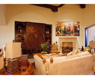 Indian Summer Triptych - Painting by Numbers