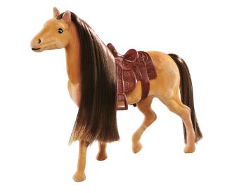 NW Flocked Horse 19cm, 4-ass.