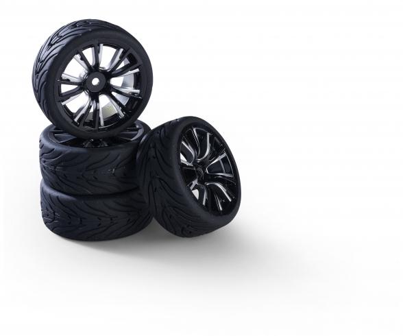1:10 M-Design Wheel Set, RC wheels, silver black