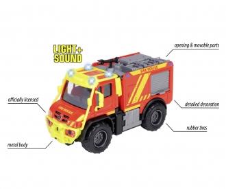 MAJORETTE MERCEDES UNIMOG pompiers Fire Service réf 224 1/82 neuf en