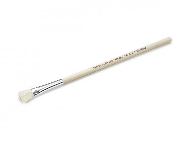 Flat Brush No. 5, modeling brush, flat bristles