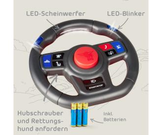 BIG Bobby Car SOS Sound Wheel – Elektronisches Rettungs-Sound-Lenkrad mit L