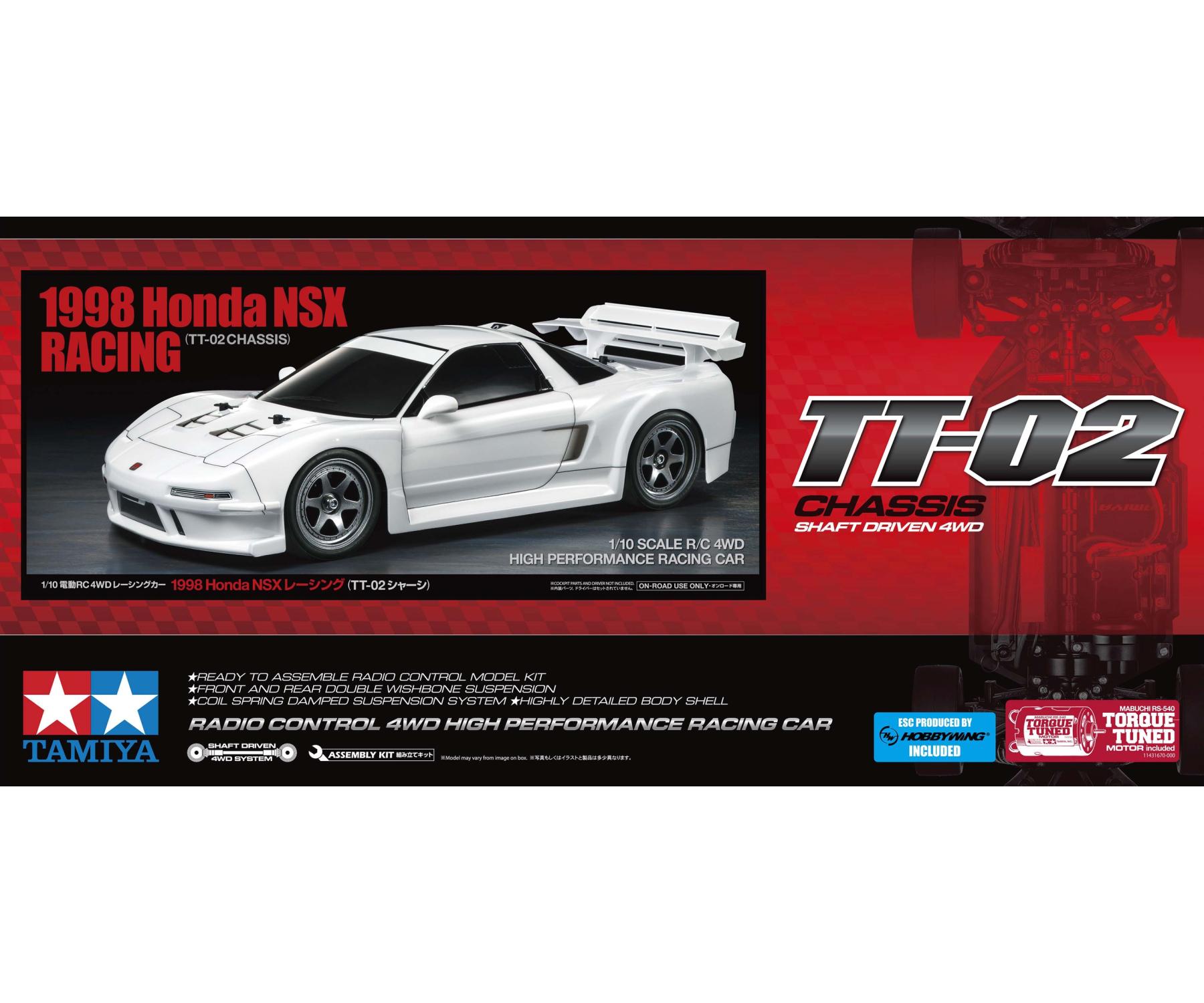 TAMIYA TT-02 シャーシ 1998 Honda NSX Racing Buy 1:10 RC Honda NSX 1998 Racing TT-02 online | Tamiya