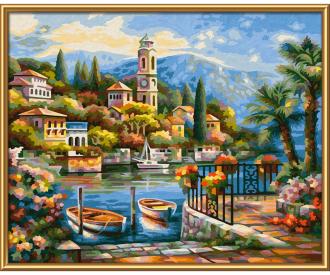 Am Comer See 24 x 30 cm – Malen nach Zahlen