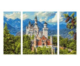 Neuschwanstein Castle Triptych - Painting by Numbers