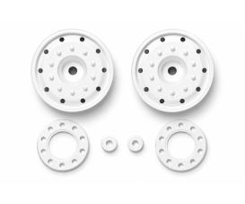 Tamiya 1:14 Felgen 30mm Hex Weiß, Modellrad-Set
