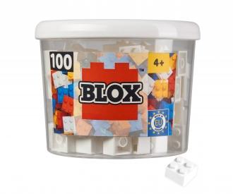 Blox 100 white 4 pin Bricks in Box