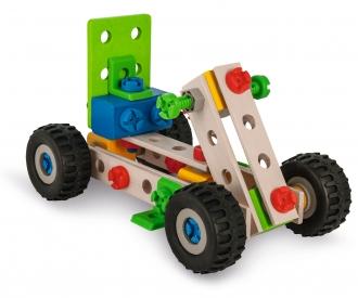 Eichhorn Constructor 90 Pezzi - Set Costruzioni In Legno E Plastica Per Bambini, 3 Modelli Da Costruire - 3