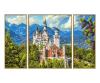 Neuschwanstein Castle Triptych - Painting by Numbers