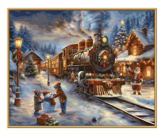 Weihnachts-Express 40 x 50 cm – Malen nach Zahlen