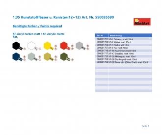 1:35 Fûts et bidons en plastique (12+12)