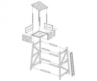 1:35 Holzwachturm