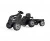 Smoby Life Farmer XL Black tractor + trailer
