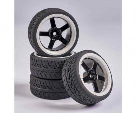 1:10 Wheel Set 5 sp. Design (4) black/wh