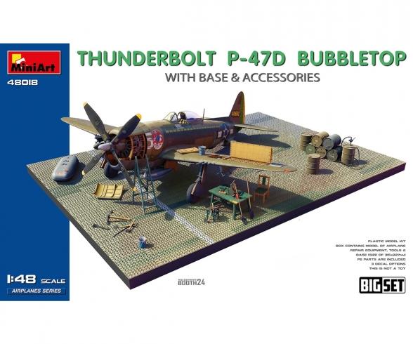 1:48 Dio. Thunderbolt P-47D Bub. w/Base