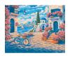 Blooming Coastal Village 24 x 30 cm - Painting by Numbers