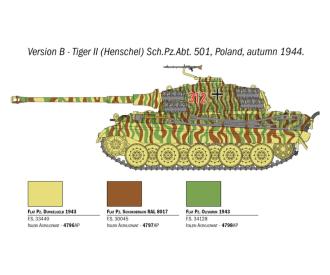 Italeri King Tiger model kit 1:56 with figure