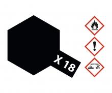 X-18 Semi Gloss Black, acrylic paint, 23 ml