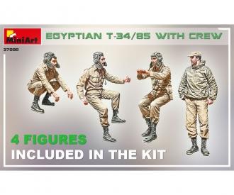 1:35 Egyptian T-34/85 w/crew (4)