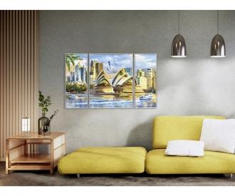 Sydney Triptych - Painting by Numbers