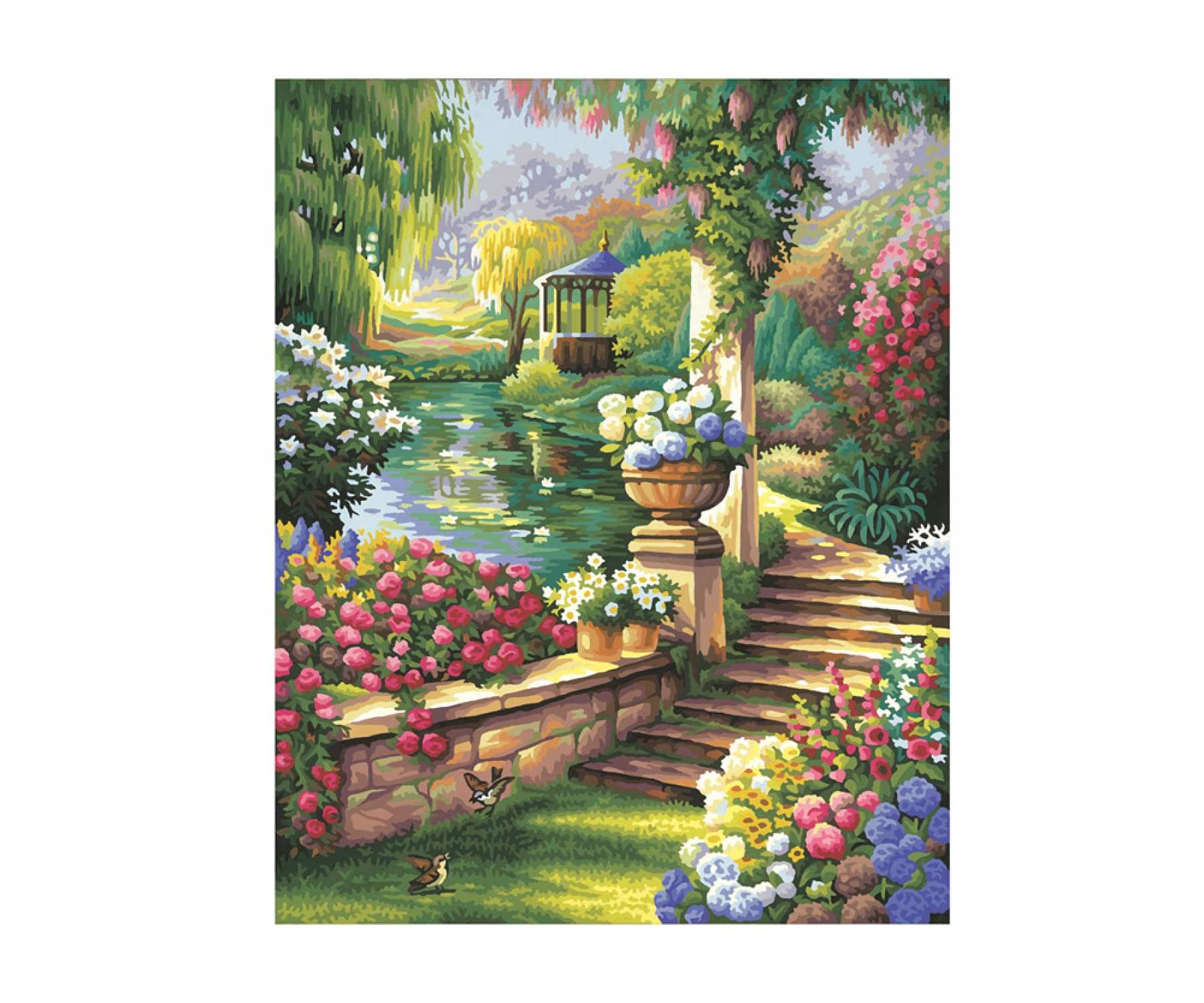 Schipper 609260664 Malen nach Zahlen - Ländliche Idylle - Bilder malen für Erwachsene, inklusive Pinsel und Acrylfarben, Triptychon, 50 x 80 cm