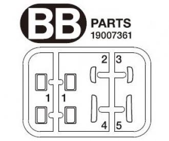 BB Parts Clear Side skirt S770, model parts set